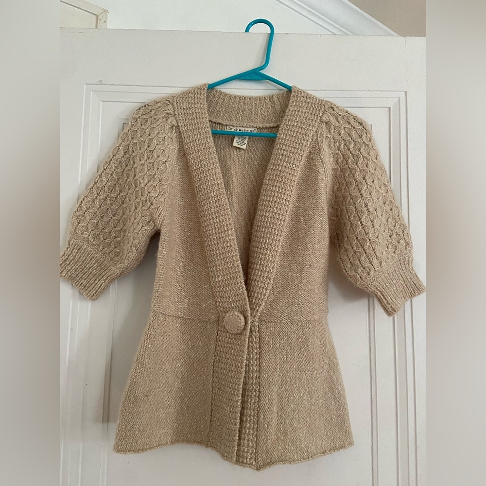 if it were me Beige Knit Cardigan